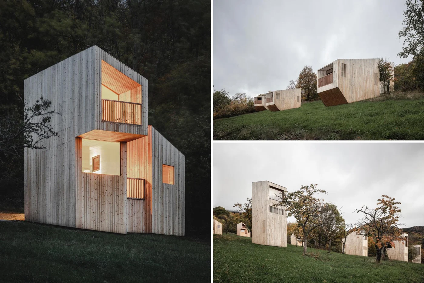 A Collection of 14 Modern Cabin Designs Were Used to Create This Unique Hotel in France