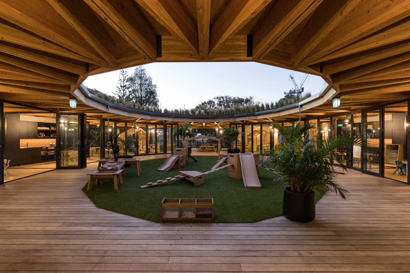 A Green Roof Covers the Circular Design of This Children’s Learning Centre