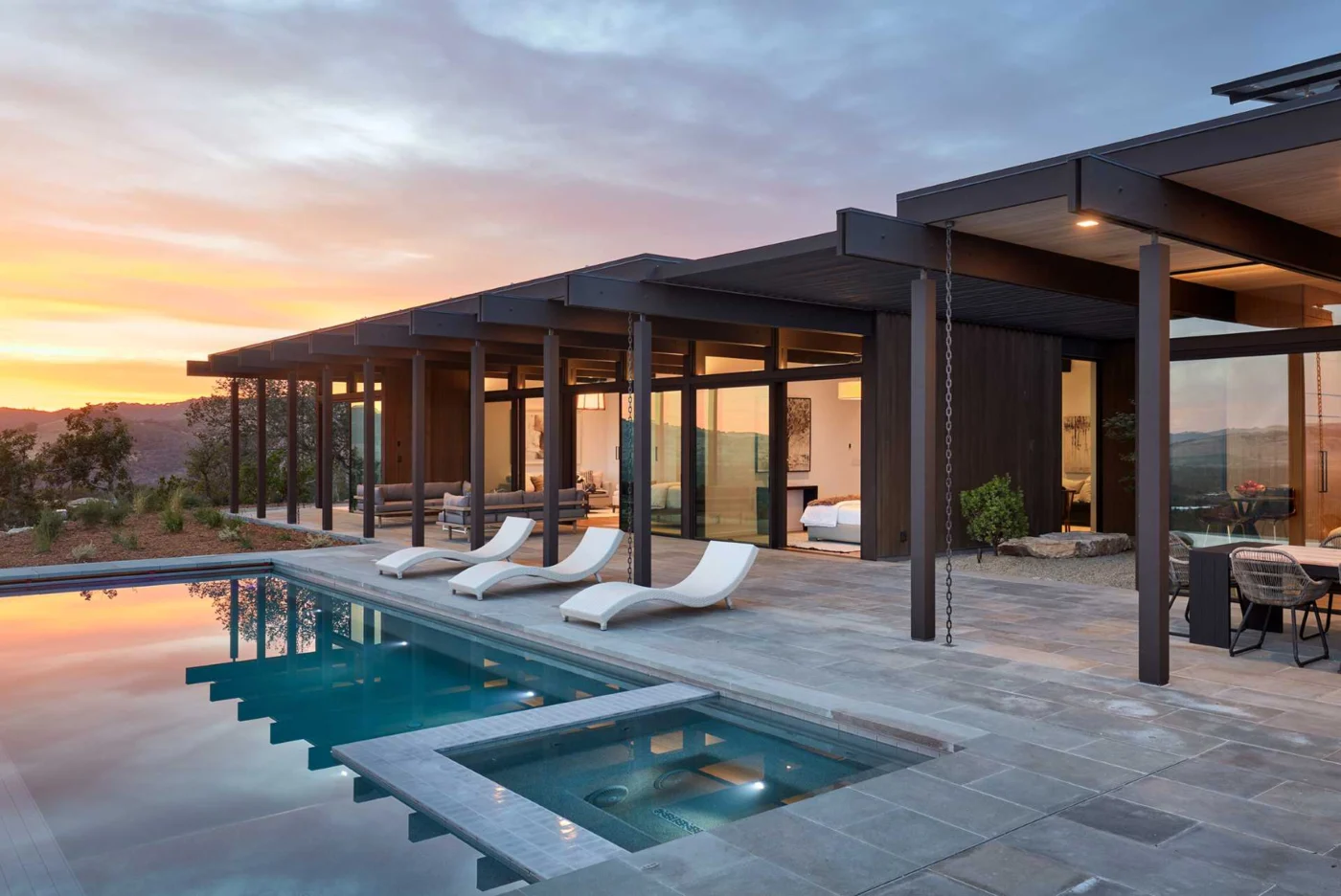 This Mid-Century Modern Inspired Home Is Full of Exposed Framing