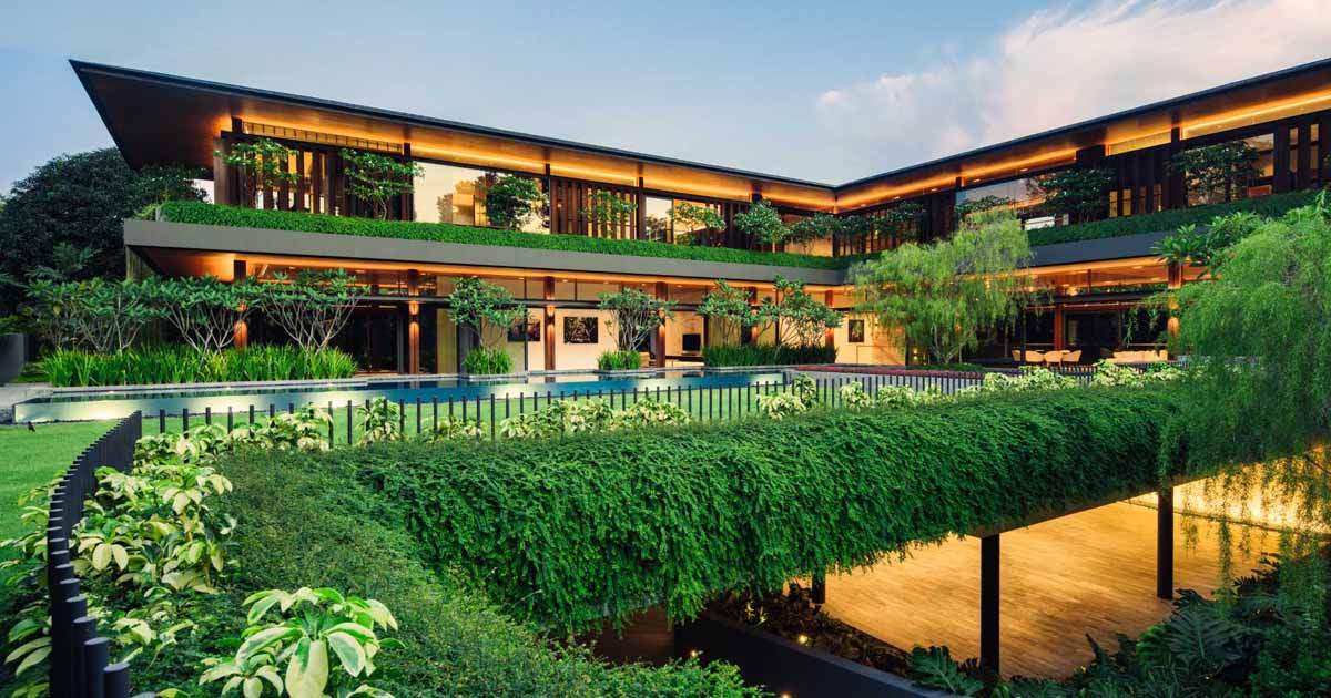 plants-were-integrated-into-this-home's-design-to-give-it-the-feeling-of-a-tropical-resort
