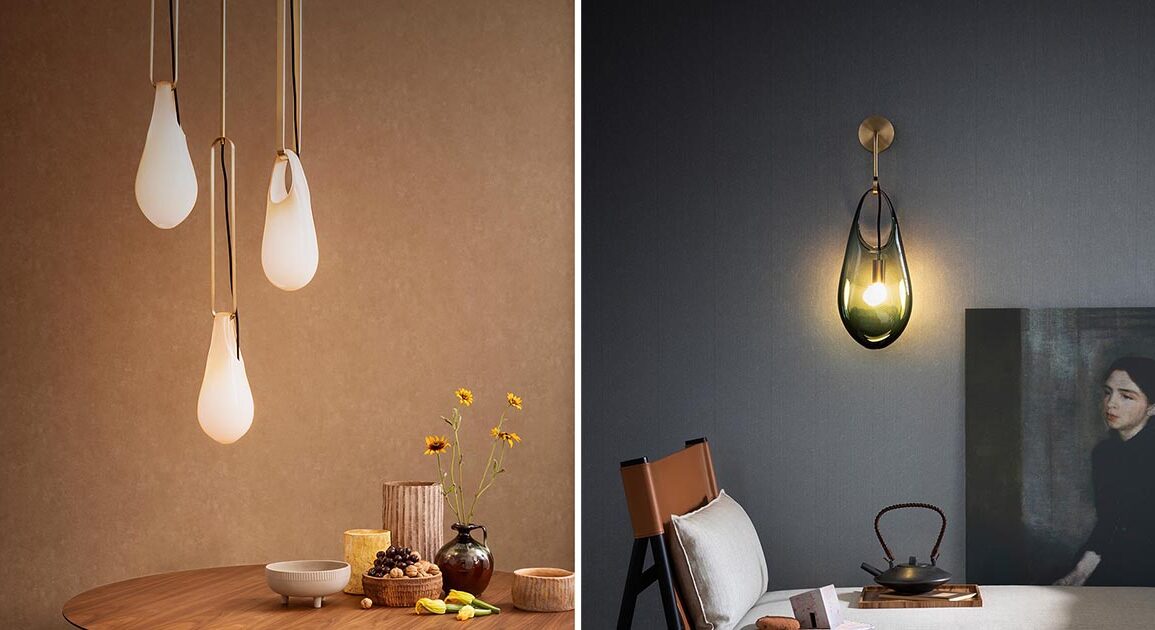 these-sconce-and-pendant-lights-look-like-glass-bags-hanging-from-a-hook