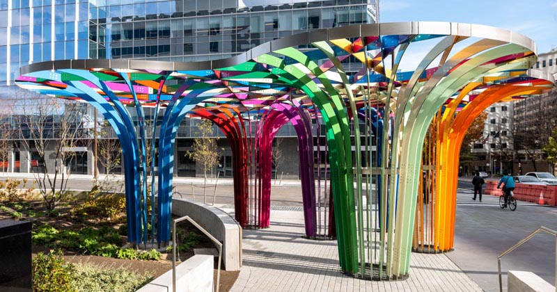 a-colorful-sculpture-named-'spectral-grove'-has-been-installed-in-philadelphia