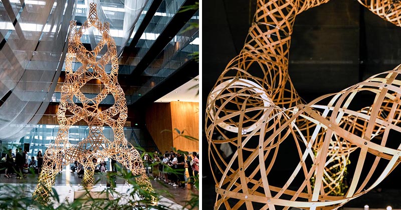 a-sculptural-tower-of-bamboo-has-been-installed-in-beijing
