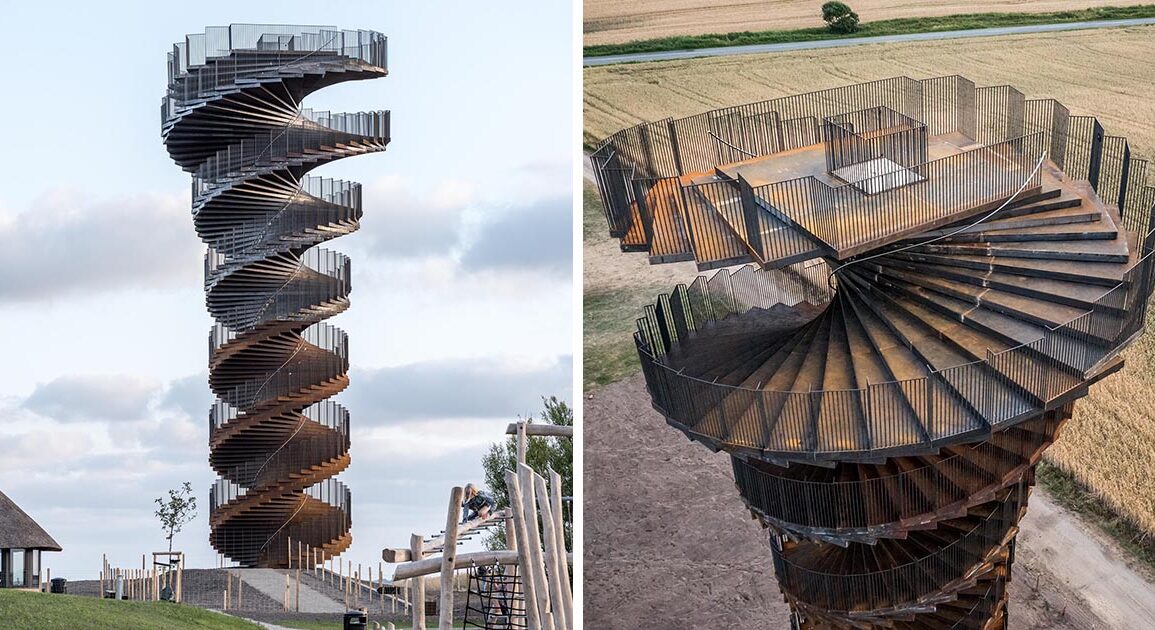 a-new-spiraling-lookout-tower-opens-in-denmark