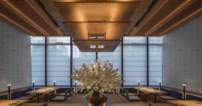 lighting-is-used-to-create-a-warm-glowing-atmosphere-for-this-restaurant
