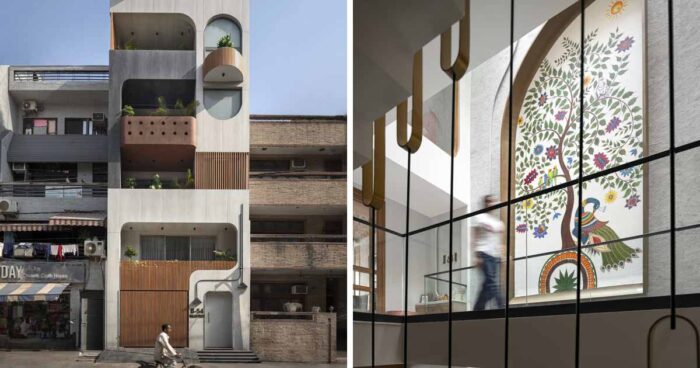 a-large-mural-adds-color-to-the-interior-of-this-narrow-home