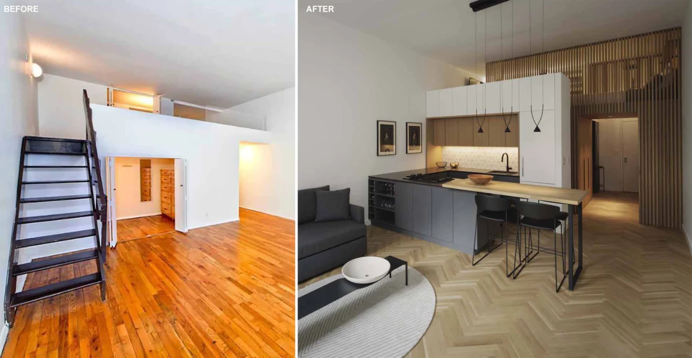 Before & After: The Complete Renovation of a Small Loft Apartment