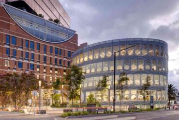 round-windows-cover-the-exterior-of-this-new-library