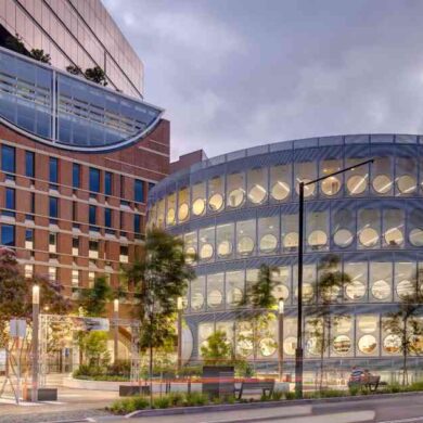 round-windows-cover-the-exterior-of-this-new-library