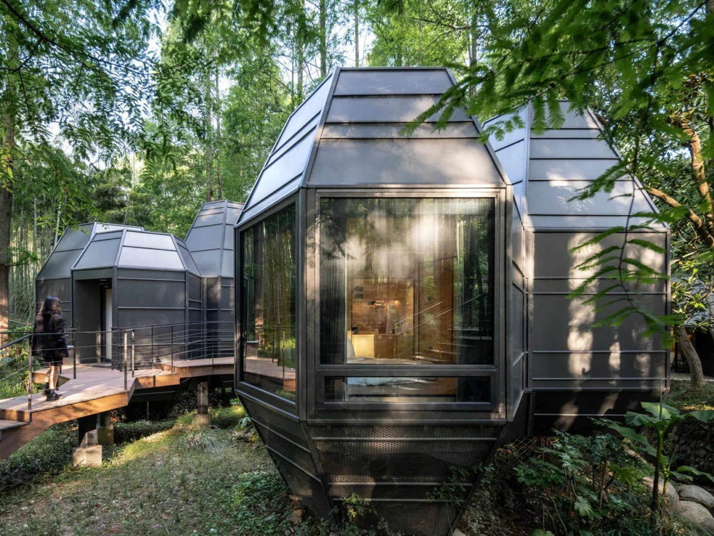 This Chinese Forest Hotel Was Designed to Disappear Into the Trees