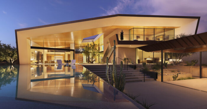this-sleek-desert-house-glows-at-sunset-with-stunning-reflections