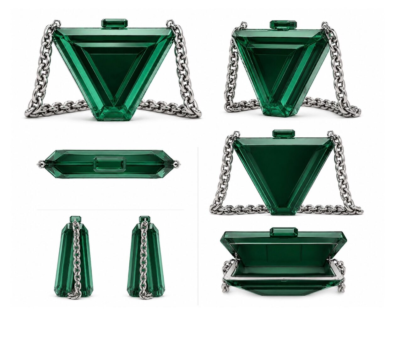 Emerald Prism Clutch Sahra Atelier — 1