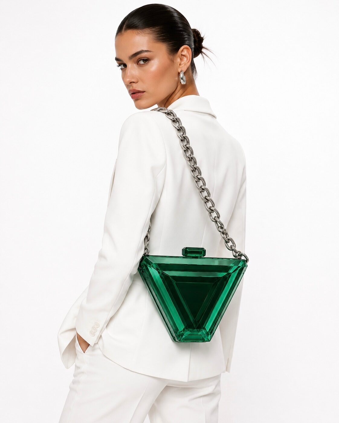 Emerald Prism Clutch Sahra Atelier — 4